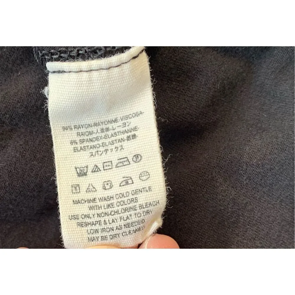 8- FREE PEOPLE black SLEEVELESS DROPPED ARMHOLE LITTLE ROCK TANK TOP sz L